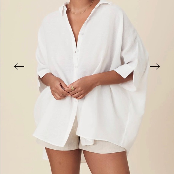 Posse Tops - Posse Lula white linen shirt